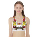 Zabaeleche Coat of Arm Sports Bra with Border