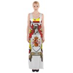 Zabaeleche Coat of Arm Thigh Split Maxi Dress