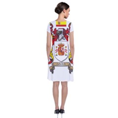 Short Sleeve Front Wrap Dress 