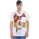 Zabaeleche Coat of Arm Men s V-Neck Scrub Top