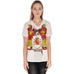 Zabaeleche Coat of Arm Women s V-Neck Scrub Top