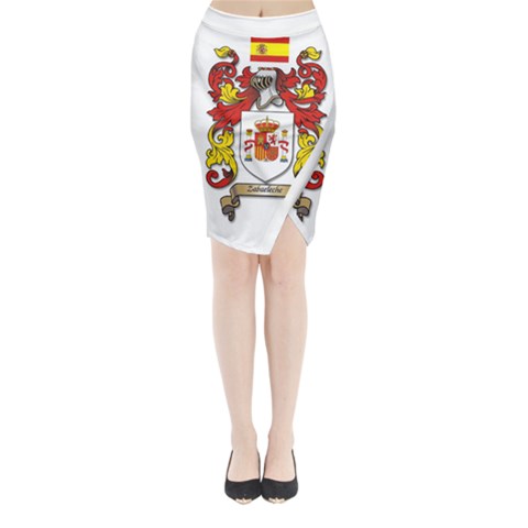 Zabaeleche Coat of Arm Midi Wrap Pencil Skirt from ArtsNow.com