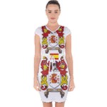 Zabaeleche Coat of Arm Capsleeve Drawstring Dress 