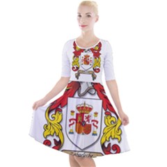 Quarter Sleeve A-Line Dress 
