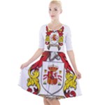 Zabaeleche Coat of Arm Quarter Sleeve A-Line Dress