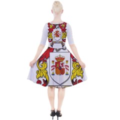 Quarter Sleeve A-Line Dress 