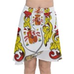 Zabaeleche Coat of Arm Chiffon Wrap Front Skirt