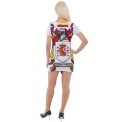 Short Sleeve Asymmetric Mini Dress 