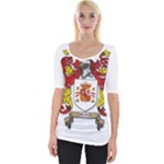 Zabaeleche Coat of Arm Wide Neckline Tee