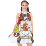 Zabaeleche Coat of Arm Halter Neckline Chiffon Dress 