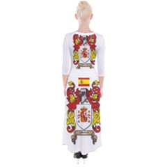 Quarter Sleeve Wrap Maxi Dress 