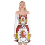 Zabaeleche Coat of Arm Off Shoulder Skater Dress