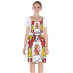 Zabaeleche Coat of Arm Short Sleeve Bardot Dress