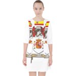 Zabaeleche Coat of Arm Quarter Sleeve Pocket Dress