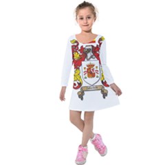 Kids  Long Sleeve Velvet Dress 