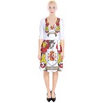 Zabaeleche Coat of Arm Wrap Up Cocktail Dress