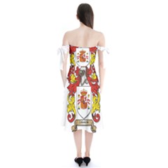 Shoulder Tie Bardot Midi Dress 