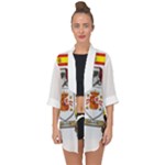 Zabaeleche Coat of Arm Open Front Chiffon Kimono