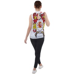 Mock Neck Chiffon Sleeveless Top 