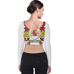 Velvet Long Sleeve Crop Top 
