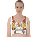 Zabaeleche Coat of Arm Velvet Racer Back Crop Top
