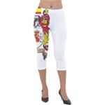Zabaeleche Coat of Arm Lightweight Velour Capri Leggings 