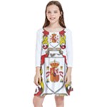 Zabaeleche Coat of Arm Kids  Quarter Sleeve Skater Dress