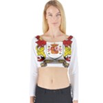 Zabaeleche Coat of Arm Long Sleeve Crop Top
