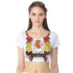Zabaeleche Coat of Arm Short Sleeve Crop Top