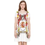 Zabaeleche Coat of Arm Inside Out Cap Sleeve Dress