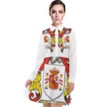 Zabaeleche Coat of Arm Long Sleeve Chiffon Shirt Dress