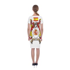 Classic Short Sleeve Midi Dress Back Classic Short Sleeve Midi Dress Back