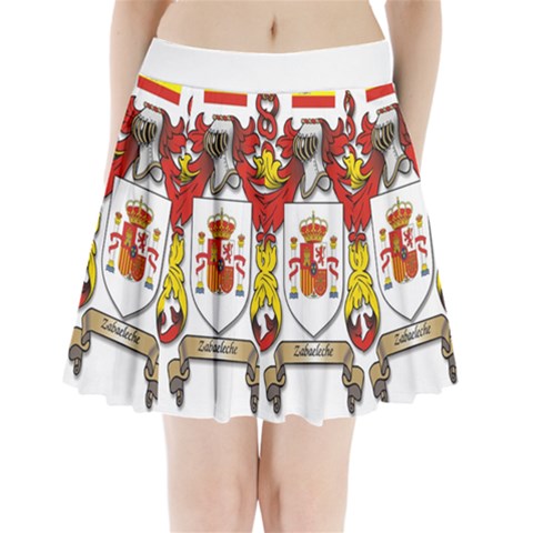 Zabaeleche Coat of Arm Pleated Mini Skirt from ArtsNow.com