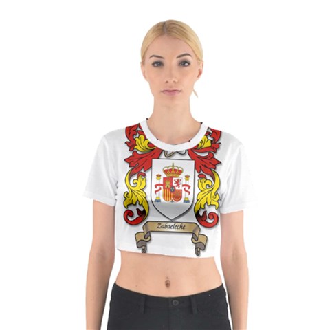 Zabaeleche Coat of Arm Cotton Crop Top from ArtsNow.com