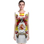 Zabaeleche Coat of Arm Sleeveless Velvet Midi Dress