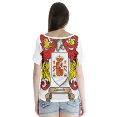 V-Neck Flutter Sleeve Top 