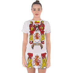 Drop Hem Mini Chiffon Dress 