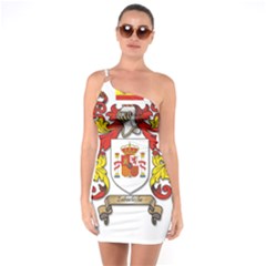 One Shoulder Ring Trim Bodycon Dress 
