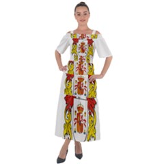 Shoulder Straps Boho Maxi Dress  