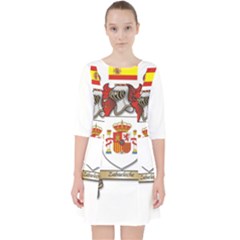 Quarter Sleeve Pocket Dress 