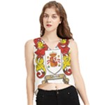 Zabaeleche Coat of Arm V-Neck Cropped Tank Top