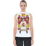 Zabaeleche Coat of Arm Mock Neck Shell Top