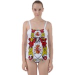 Zabaeleche Coat of Arm Twist Front Tankini Set