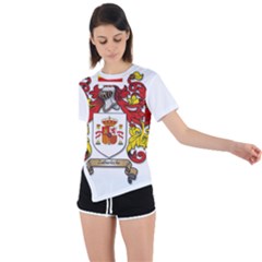 Asymmetrical Short Sleeve Sports T-Shirt 