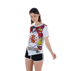 Asymmetrical Short Sleeve Sports T-Shirt 