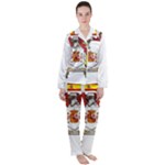Zabaeleche Coat of Arm Satin Long Sleeve Pajamas Set