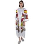 Zabaeleche Coat of Arm Maxi Satin Kimono