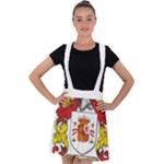 Zabaeleche Coat of Arm Velvet Suspender Skater Skirt