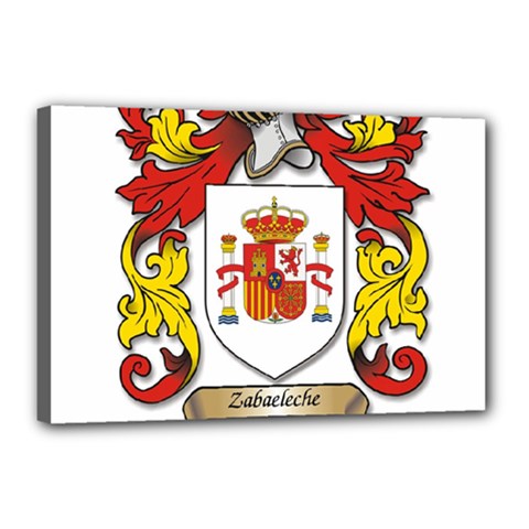 Zabaeleche Coat of Arm Canvas 18  x 12  (Stretched) from ArtsNow.com