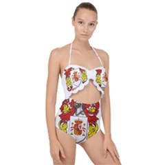 Scallop Top Cut Out Swimsuit 